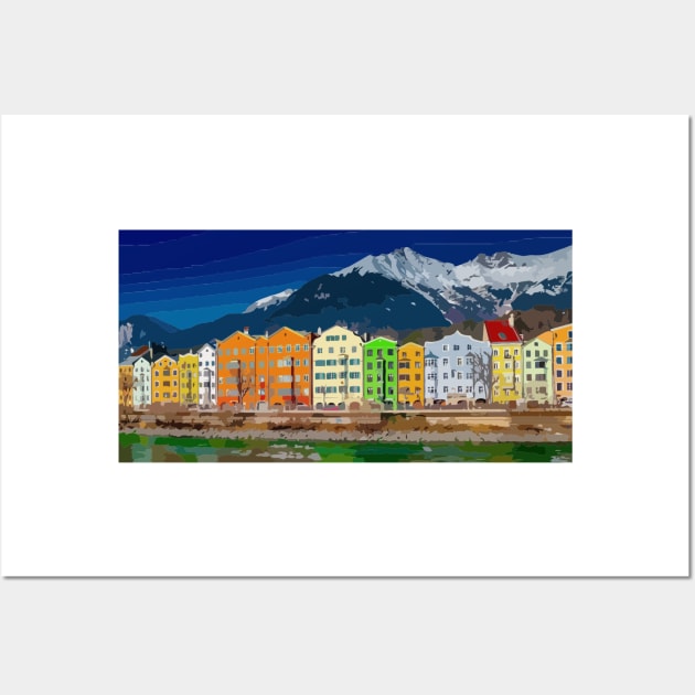 Beautiful Innsbruck Painting Wall Art by gktb